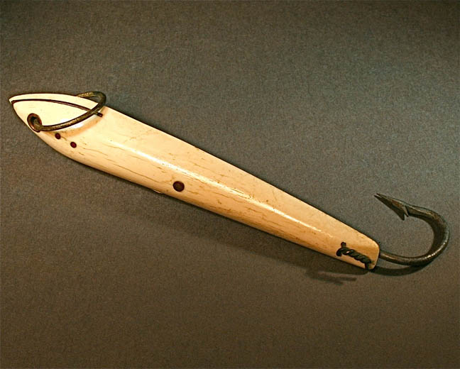 Busacca Gallery: Antique Hand Craftsman Ivory Japanese Walrus Fishing Hook  Lure